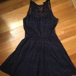 Navy crochet overlay dress (worn once!)
